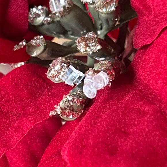 Balsam Hill Poinsettia 12 Set Picks Christmas Tree New - Picture 4 of 12